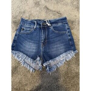 Never Worn, New with Tags- KanCan Cut Off Denim Jean Shorts Size 1/24 Frayed Hem